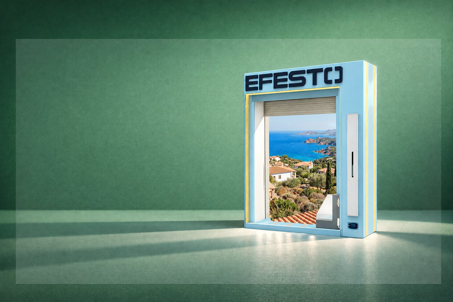 Monoblocco EFESTO con avvolgibile e vista panoramica sulla costa sarda