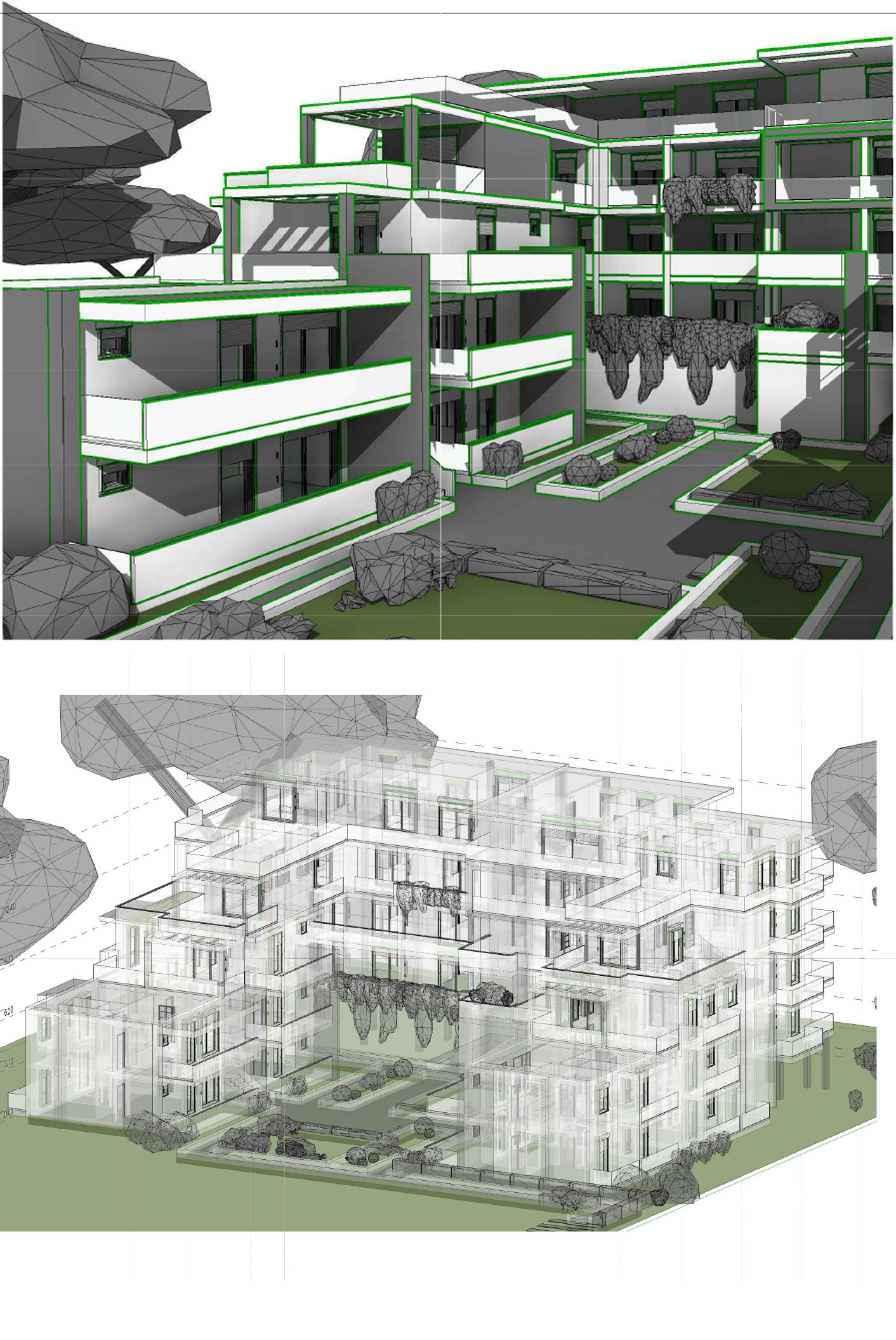 Modellazione BIM complesso residenziale