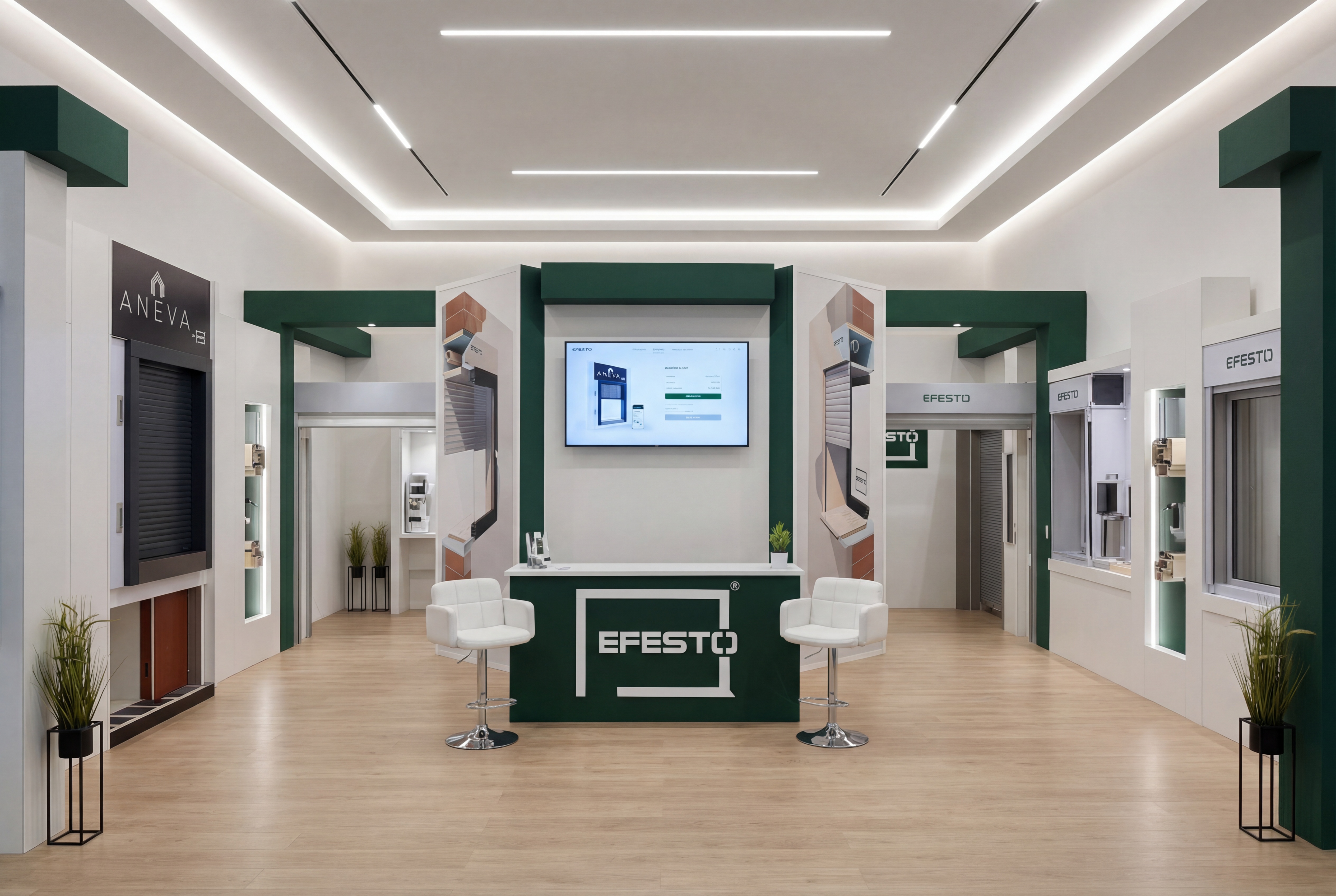 Showroom con espositore monoblocchi EFESTO